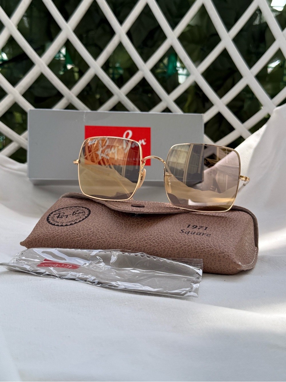 Ray-Ban RB1971 Evolve Gold Metal Frame with Dark Grey Mirror Lenses Sunglasses